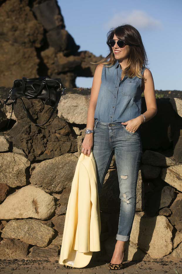 Marta ibrahim total look jeans