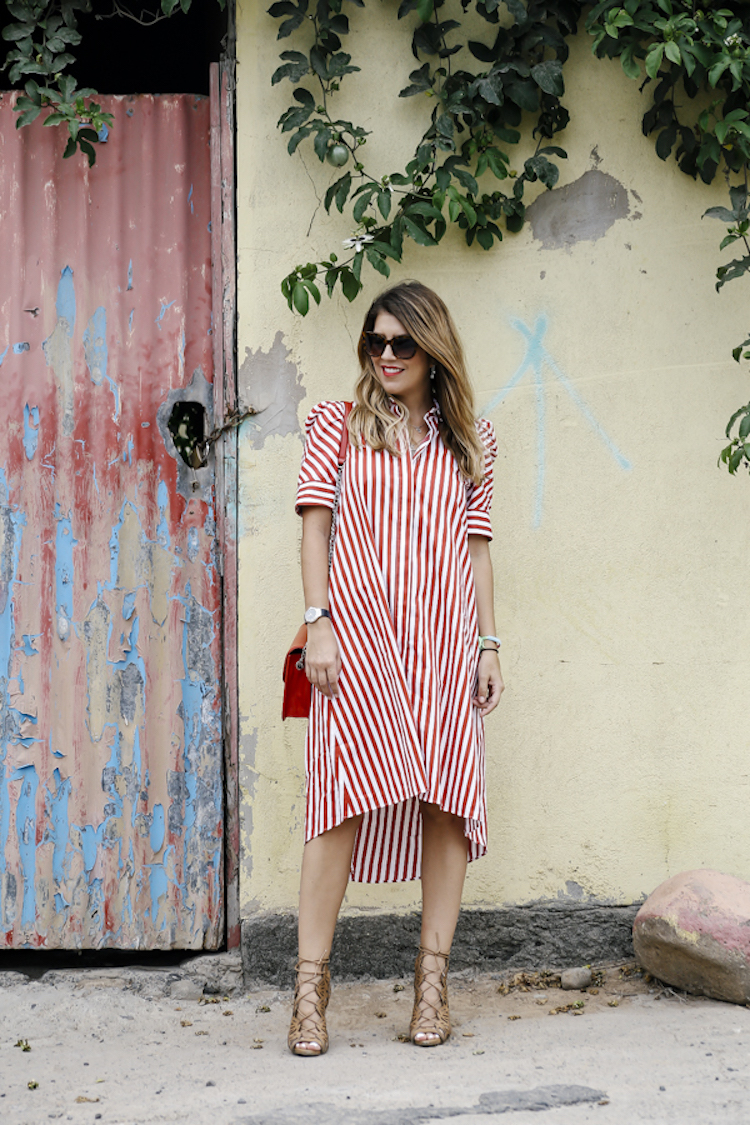 Vestido de rojas y blancas Zara • Marta Ibrahim